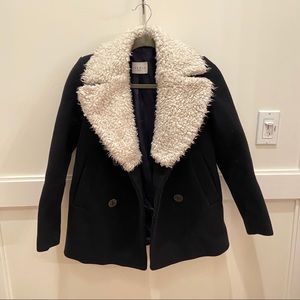 sandro navy coat